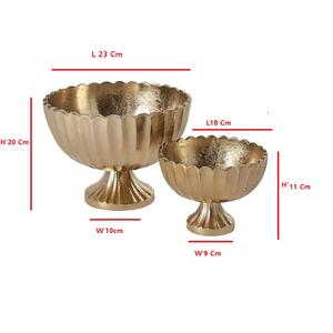 Moderno Florero con Base para Composiciones Florales, Centro de Mesa Dorado para Hogar, Hotel, Bodas, Fiestas, Aniversarios y Ceremonias - Product Image 6