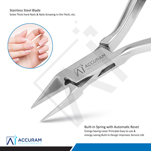 Stainless Steel Cuticle Nipper Professional Nail Cutter Polish Satin Finish Manicure Pedicure Nail Care Tool - Product Image 3