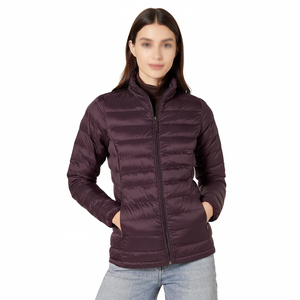 เสื้อแจ็คเก็ตบับเบิ้ลสำหรับผู้หญิง ผ้าแคนวาส มีฮู้ด แห้งเร็ว ระบายอากาศได้ดี บุผ้าฝ้าย ตกแต่งด้วยผ้าทอ เหมาะสำหรับกิจกรรมกลางแจ้ง สำหรับคนไซส์พลัส - Product Image 1