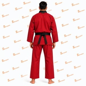 Uniforme Profesional de Taekwondo Dobok, Traje de Entrenamiento Ligero y Transpirable, Tela Resistente, Chaqueta con Cuello en V, Conjunto de Pantalones, Personalizado OEM - Product Image 5
