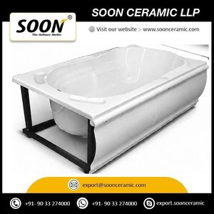 Bañera Rectangular Empotrable de Cerámica SOON de 1500 mm, Estilo Clásico, Blanca, para Baño - Product Image 2