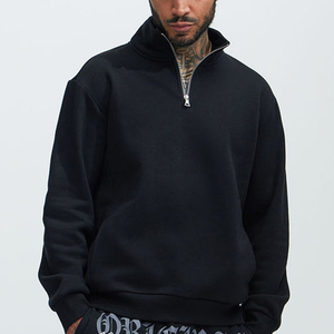 Sweat à capuche unisexe zippé en polaire 330gsm/350g, 100% coton, avec broderie de logo personnalisé, épaules tombantes, pour homme - Product Image 1