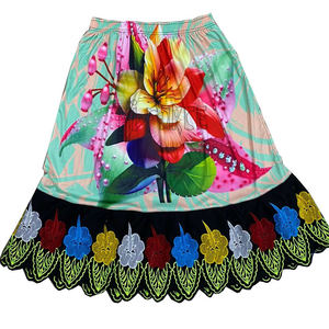 New Arrival Polynesian Printed Breathable <b>Women</b> Traditional Polyester Pleated Knee-Length Skirt High Quality - Product Image 4