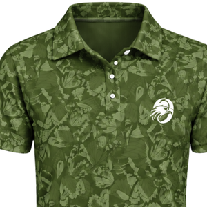 Polo de Golf Verde Oliva para Mujer, Manga Corta, Estampado Floral, Deportivo, Personalizado, Transpirable, Venta al Por Mayor - Product Image 5