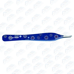 Pinces à tissus en acier inoxydable à pointe droite, pinces médicales de couleur bleue, pinces à tissus chirurgicales, pinces à pouce chirurgicales - Product Image 3