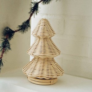 Sustainable rattan christmas <b>tree</b> handcrafted cone <b>trees</b> highest quality noel <b>tabletop</b> accessory - Product Image 4