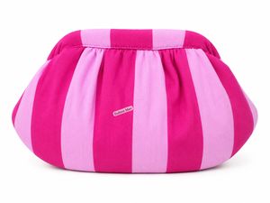 Bolso de Mano Plisado con Rayas Azules Personalizado para Mujer, Bolso de Noche de Tela a la Moda, Fabricante OEM ODM - Product Image 2