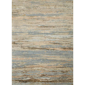 Alfombra de Lana, Bambú y Seda Hecha a Mano, Súper Suave, con Patrón Abstracto para el Hogar y el Pasillo, Alfombras de Jaipur, India, Nudos Tradicionales - Product Image 1