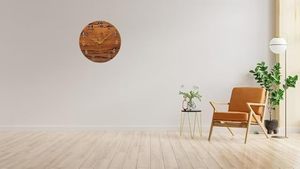 Handmade Wooden Wall <b>Clock</b> Silent Non Ticking Round Quartz <b>Battery</b> Powered Decorative Timepiece for Living Room Bedroom Office - Product Image 3