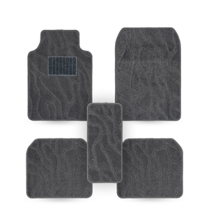 ROADPOWER (RP-MAT-188) Universal 5-Piece Premium Carpet Car <b>Floor</b> Mats For Front And Rear <b>Seats</b> Protects Vehicle From Dirt - Product Image 1