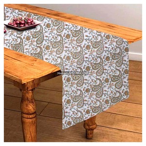 100% Cotton Fabric Hand Block Printed <b>Table</b> <b>Runners</b> For Home & Hotels For <b>Table</b> & Also For Resale Wedding Events Home Decor - Product Image 4