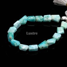 Collier de perles lisses en larimar naturel, 8 x 12 mm, pierres précieuses de la République Dominicaine, 7,5 pouces, vente en gros, fournitures de bijoux fins - Product Image 2