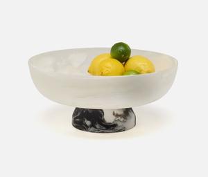 Tazón para Ensalada de Resina Pulida, Ecológico, Verde y Blanco, Hecho a Mano, Diseño Multivolteado, Moderno y Lujoso - Product Image 3