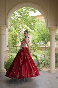 Lehenga Choli de Algodón para Mujer, para Bodas, Compra en Línea, Surat, India, Vestidos Reales para Bodas Pakistaníes 2026 - Product Image 2