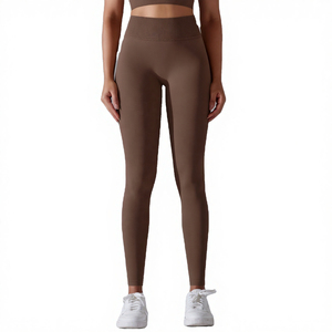 High Quality Women's Cotton/Bamboo Fiber <b>Leopard</b> Knitted Butt Lifting Seamless Breathable Yoga Pants High Waist <b>Tight</b> Casual - Product Image 4