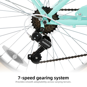 <span class=keywords><strong>Bicicleta</strong></span> Urbana JOYKIE KEANO de 20-26 <span class=keywords><strong>Pulgadas</strong></span>, Acero con Alto Contenido de Carbono, Frenos V Dobles, Protector de Cadena, Canasta Delantera, Portaequipajes Trasero, <span class=keywords><strong>Bicicleta</strong></span> Urbana para Mujer - Product Image 4