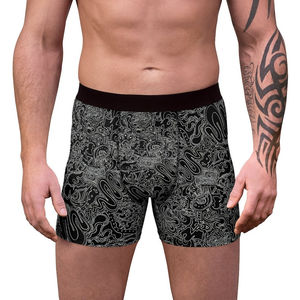 Nouvelles culottes et boxers pour hommes en coton et élasthanne, tricotés, respirants, lavables en machine, taille mi-haute, avec logo sur la ceinture, sous-vêtements pour adultes - Product Image 1