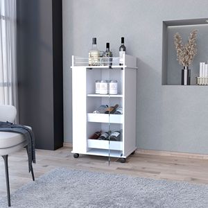 Carrello Bar bianco con portiera in vetro portiera carrelli Willow Park-Set per bevande - Product Image 2