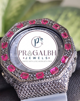 Pragalbh Jewels Maßgefertigte Diamant-Uhr Vereiste Moissanit-Lünette Edelstahl Luxus Hip-Hop-Uhr für Männer und Frauen
