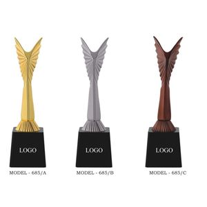 Elegant Metal Lady Statue Desktop Accent Premium Gold Silver Bronze Office Decor Professional Workspace Sculpture - Product Image 3