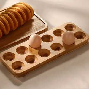 3 Tier Wooden <b>Egg</b> Rack <b>Storage</b> Holder Kitchen <b>Egg</b> Organizer Stand Wooden <b>Egg</b> Display Rack Countertop <b>Egg</b> <b>Storage</b> Shelf - Product Image 4