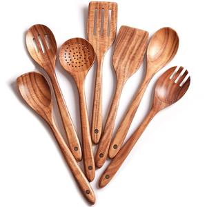 Juego de utensilios de cocina diarios, accesorios de cocina vintage, espátula de madera compostable para cocinar platos - Product Image 4