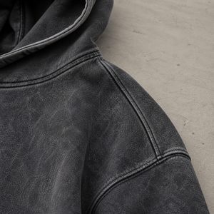 Sweat à capuche décontracté pour homme en coton lavé, coupe classique, couleur unie, avec poche avant, en tissu polaire anti-boulochage, idéal pour le printemps - Product Image 5
