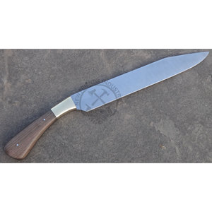 Nouveau couteau Seax Viking en acier à haute teneur en carbone 1095 forgé à la main - Lame de 16,5 pouces, manche en bois et laiton, finition haute brillance, médiéval et historique - Product Image 1