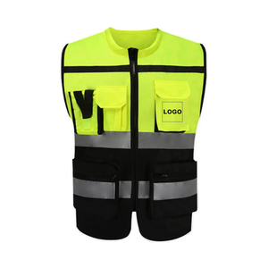 Cheap Outdoor Construction ANSI Class 2 Reflective Safety Vest <b>Jacket</b> Breathable Polyester Personal Safety Hi Vis Security - Product Image 3