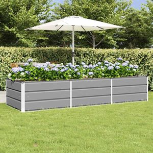Maceta de Acero Gris Claro 94.49 X 31.50 X 17.72 Pulgadas, Macetas y Jardineras - Product Image 1