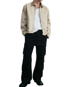 Pantalon cargo 100% coton de qualité supérieure pour hommes, décontracté, coupe ample, taille élastique, écologique, confort, vente en gros - Product Image 1