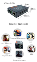 Mini Gigabit equipo de fibra óptica datos transceptor óptico 10M/100M/1000M convertidor de medios de fibra
