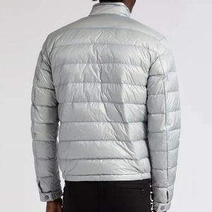 2025 New Design Blank <b>White</b> Color Puffer <b>Men's</b> <b>Jackets</b> 100% Polyester Fabric Breathable Warm Bubble <b>Jacket</b> For <b>Men</b> - Product Image 2
