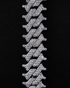Bracelet cubain en moissanite glacée, argent 925, luxe, hip hop, bijou tendance pour homme et femme - Product Image 3