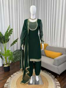 Traje Salwar de Tela Georgette de Diseño Moderno, Estilo Indio-Pakistaní, Exclusivo y Elegante para Mujer, Ideal para Fiestas, Bodas y Uso Casual - Product Image 3