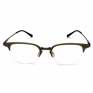 Monture de lunettes optiques anti-lumière bleue UV420, ronde, semi-cerclée, en titane léger, titane pur, sur mesure, RX, OEM - Product Image 1