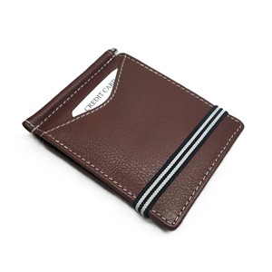 Leather Slim <b>RFID</b> Block Simple Minimalistic Money Clip Smart <b>Wallets</b> Purses Card Cash Holder <b>Men</b> Promotional Gifting Open Bifold - Product Image 1