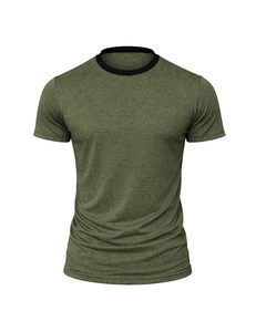 Sporty for Premium Athletic Training T-Shirt for <b>Men</b> Regular Fit Short Sleeve 100% Cotton <b>Stretch</b> Fabric Breathable Custom - Product Image 1