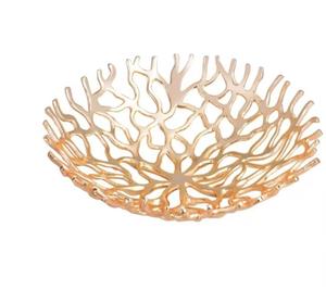 Cuenco Decorativo Contemporáneo de Latón con Forma de Coral, Diseño Novedoso, Arte Metálico Decorativo - Product Image 5