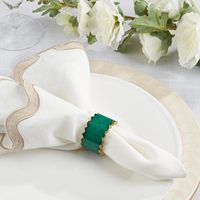 Handgefertigte Maßgeschneiderte Langlebige Moderne Luxuriöse Umweltfreundliche Serviettenringe aus Harz mit Kettenglied-Design in Vielen Farben für Restaurants und Feiern