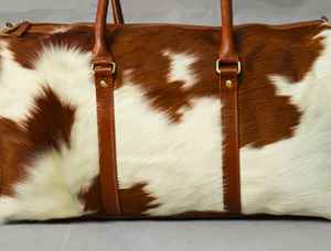 Sac de voyage en cuir véritable haut de gamme, sac de week-end, sac de nuit, style vintage, fermeture à glissière, grande capacité LHDB-0079 - Product Image 3