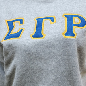 Womens Round Neck Sweatshirt Personalized Greek Letter Graphic Pullover Long Sleeve Casual Relaxed Fit Fleece <b>Crewneck</b> - Product Image 4