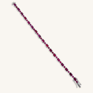 <b>Ruby</b> <b>Bracelet</b> in 92.5 Sterling Silver KLSB-20635 - Product Image 3
