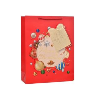 Sacs en papier biodégradables écologiques pour Noël, fabrication vietnamienne, vente en gros, sacs de transport robustes pour cadeaux de fêtes - Product Image 3