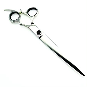 Ciseaux de coiffure professionnels en acier inoxydable 440C, lame tranchante, pour droitiers, manche long, poignée en acier inoxydable, usage en salon, 28 - Product Image 3