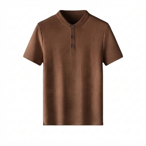 <b>Men's</b> Classic for <b>Shirt</b> Breathable Quick Dry Casual Golf Wear Custom Logo OEM ODM Wholesale Solid Color Knitted for Linen - Product Image 1