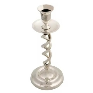 Polished Metal Candle Stand Decorative Candle Holder Home Living Room <b>Table</b> Decor Wedding Decoration Accent - Product Image 3