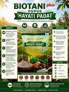 Biotani Plus Organic Microbial <b>Soil</b> Amendment Powder Fertilizer 1Kg for <b>Vegetable</b> Garden Indonesian Origin for Grain Crops - Product Image 2