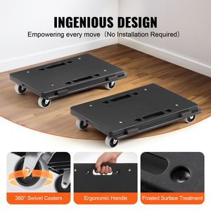 Carrelli per Trasporto Mobili con Capacità di 227 kg, 4 Ruote Robuste, Portatili e Facili da Spostare - Product Image 4