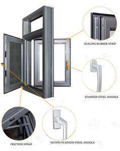 Perfil de Extrusión de Aluminio 6063 T5 para Ventanas y Puertas |   Aluminio Anodizado / con Recubrimiento en Polvo CNW VIETNAM - Product Image 2